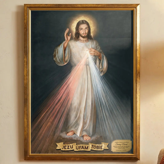 Obraz Jezusa Miłosiernego (50x70cm) na prymicje