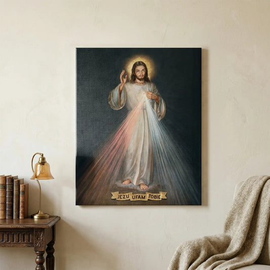 Obraz Jezus Miłosierny na płótnie do Salonu