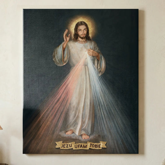 Obraz Jezus Miłosierny na płótnie do Salonu