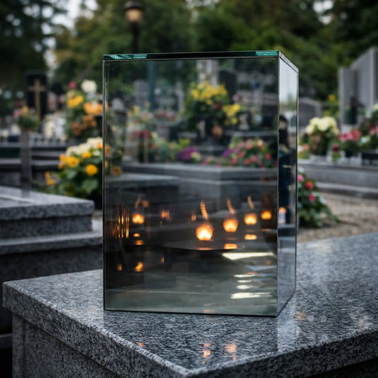 Znicz LEDOWY Lustrzany 3D dla Taty z Metalową Podstawką