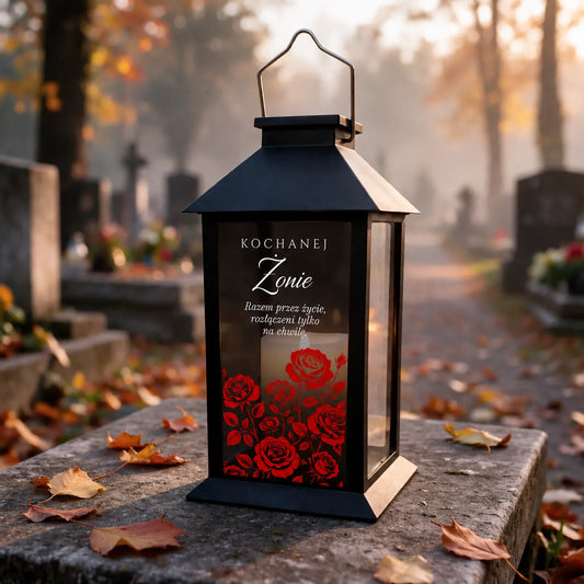 Znicz solarny z wkładem LED lampion dla ŻONY