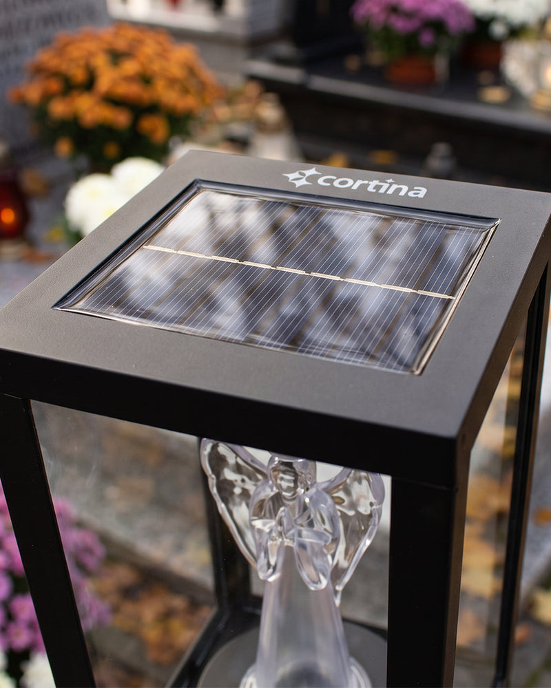 Zasilanie solarne - PODSTAWKA SERCE + ZNICZ ANIOŁ